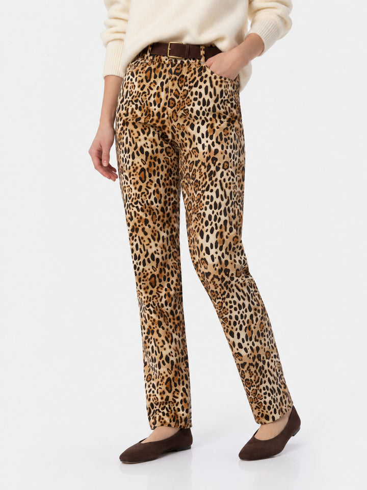 Belleville Denim-Hose mit Animal-Print 