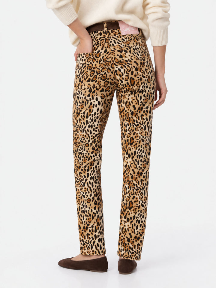 Belleville Denim-Hose mit Animal-Print 