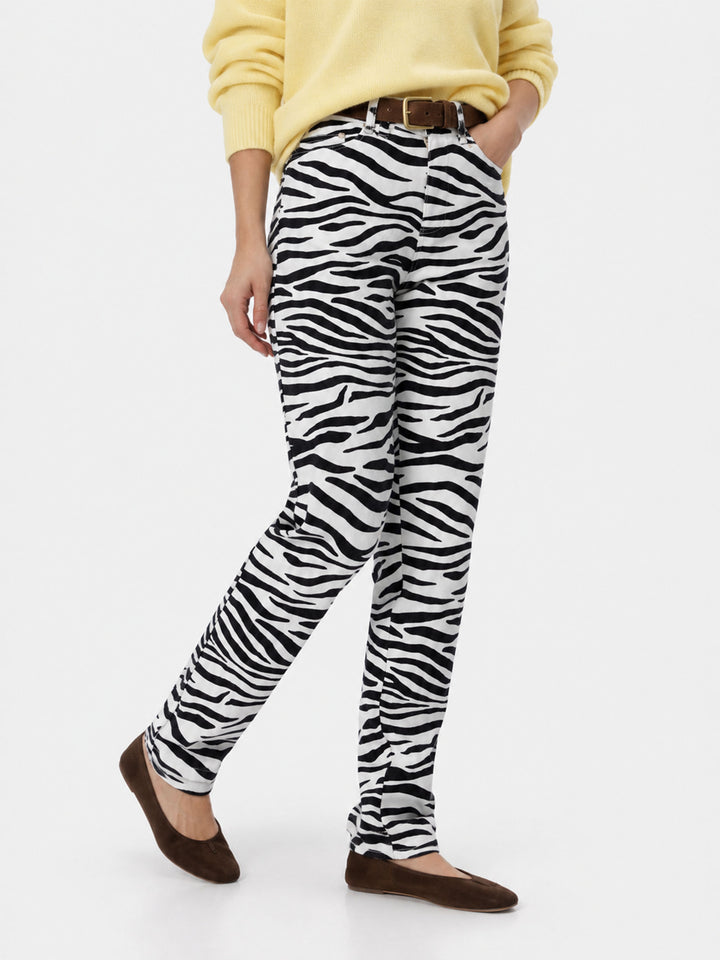 Belleville-Jeans mit Zebraprint 