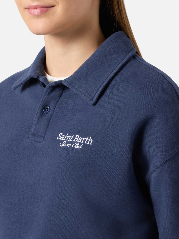 Berenice sweatshirt blue with Saint Barth Sport Club embroidery