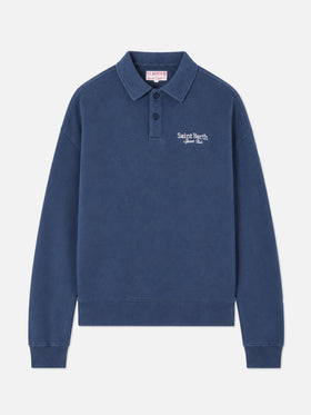 Sweat-shirt Berenice bleu avec broderie Saint Barth Sport Club 