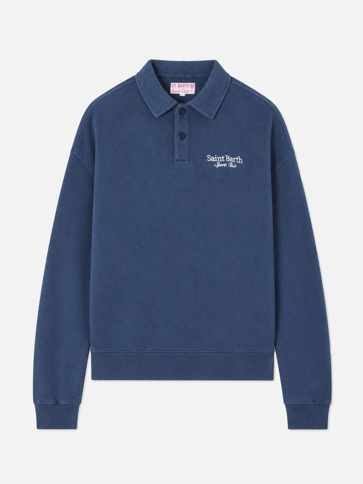 Sudadera Berenice azul con bordado Saint Barth Sport Club 