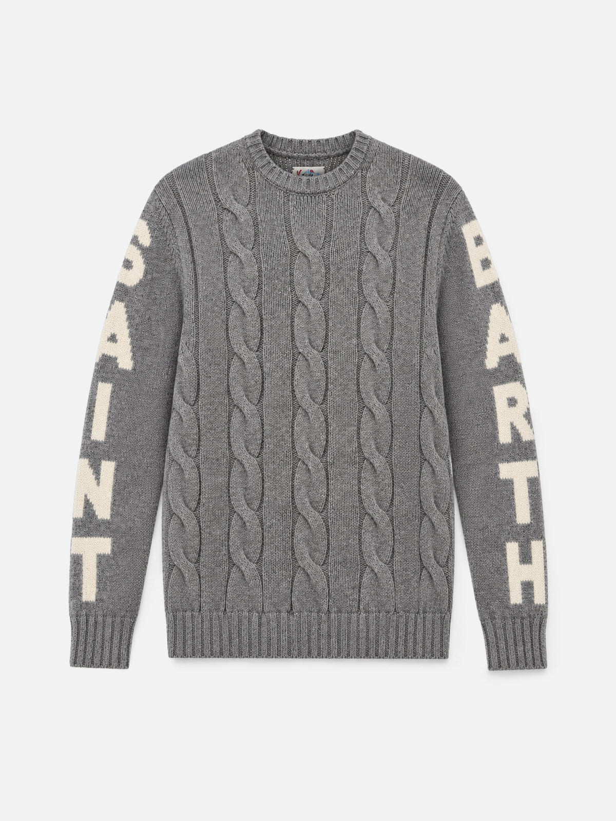Pull en maille torsadée épaisse Bergen grey melange 