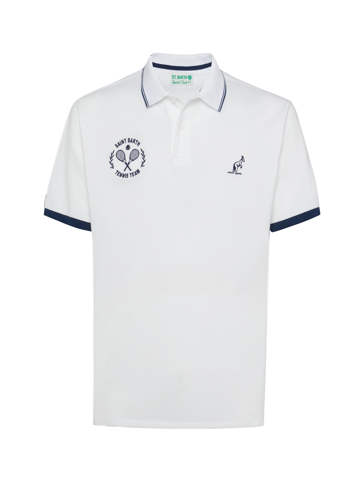 Man white cotton piquet polo shirt Beverly Hills | AUSTRALIAN BRAND SPECIAL EDITION