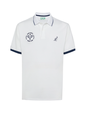 Man white cotton piquet polo shirt Beverly Hills | AUSTRALIAN BRAND SPECIAL EDITION