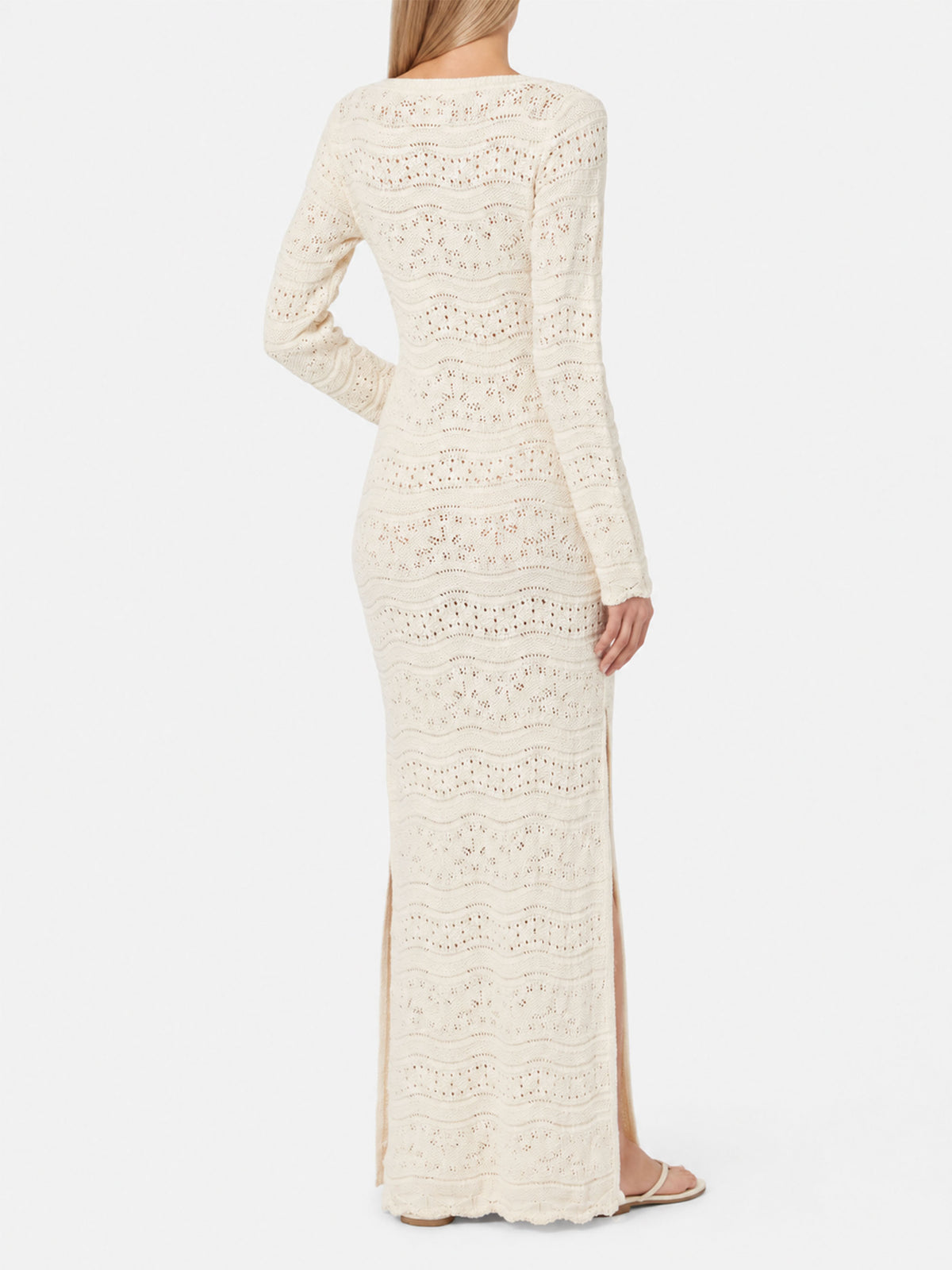 Cream Belly knitted midi dress