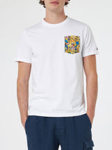 T-shirt da uomo in cotone Blanche con taschino stampato Simpsons | EDIZIONE SPECIALE I SIMPSON