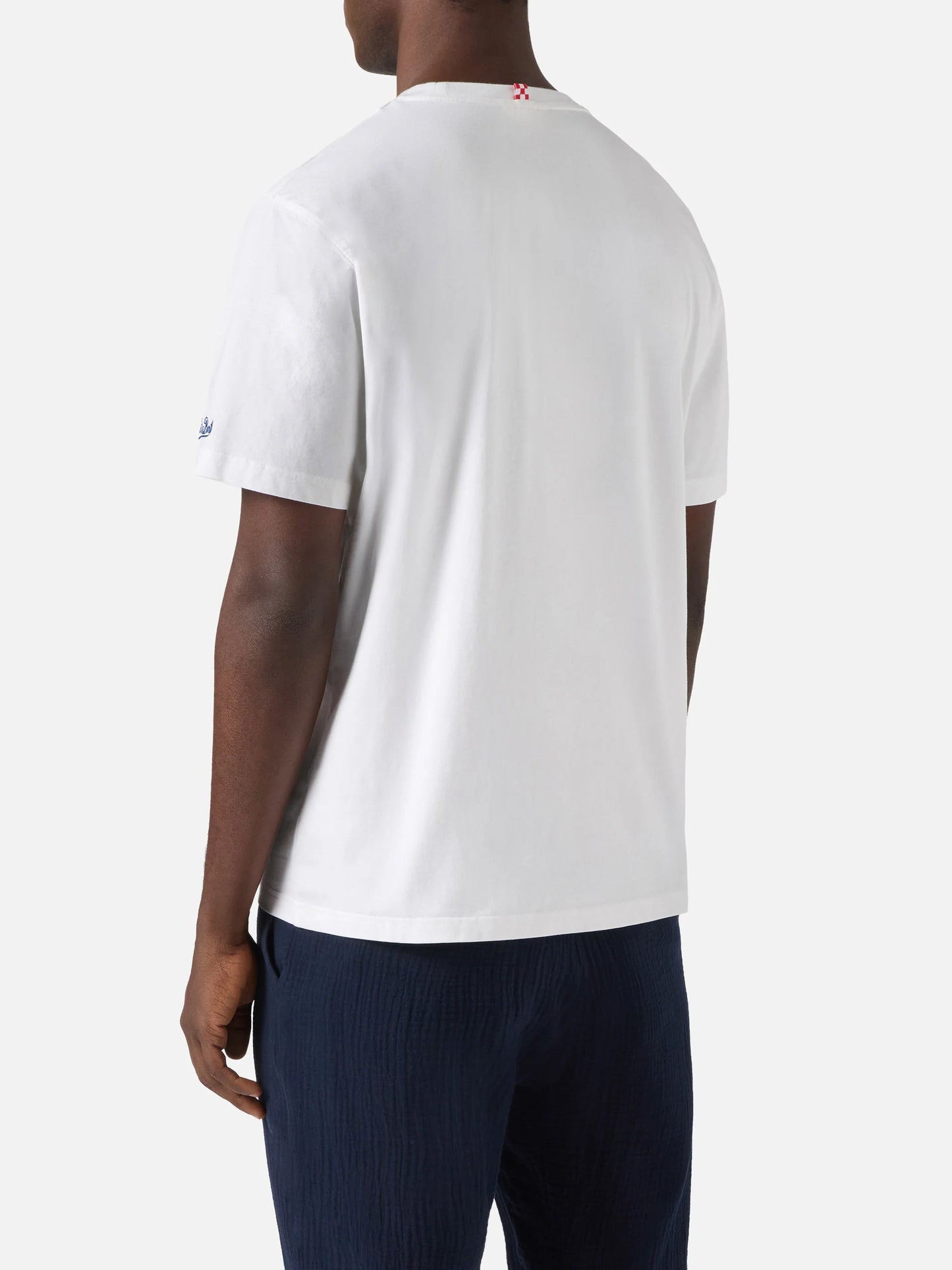 Blanche cotton t-shirt with Britto printed pocket | ©BRITTO SPECIAL EDITION