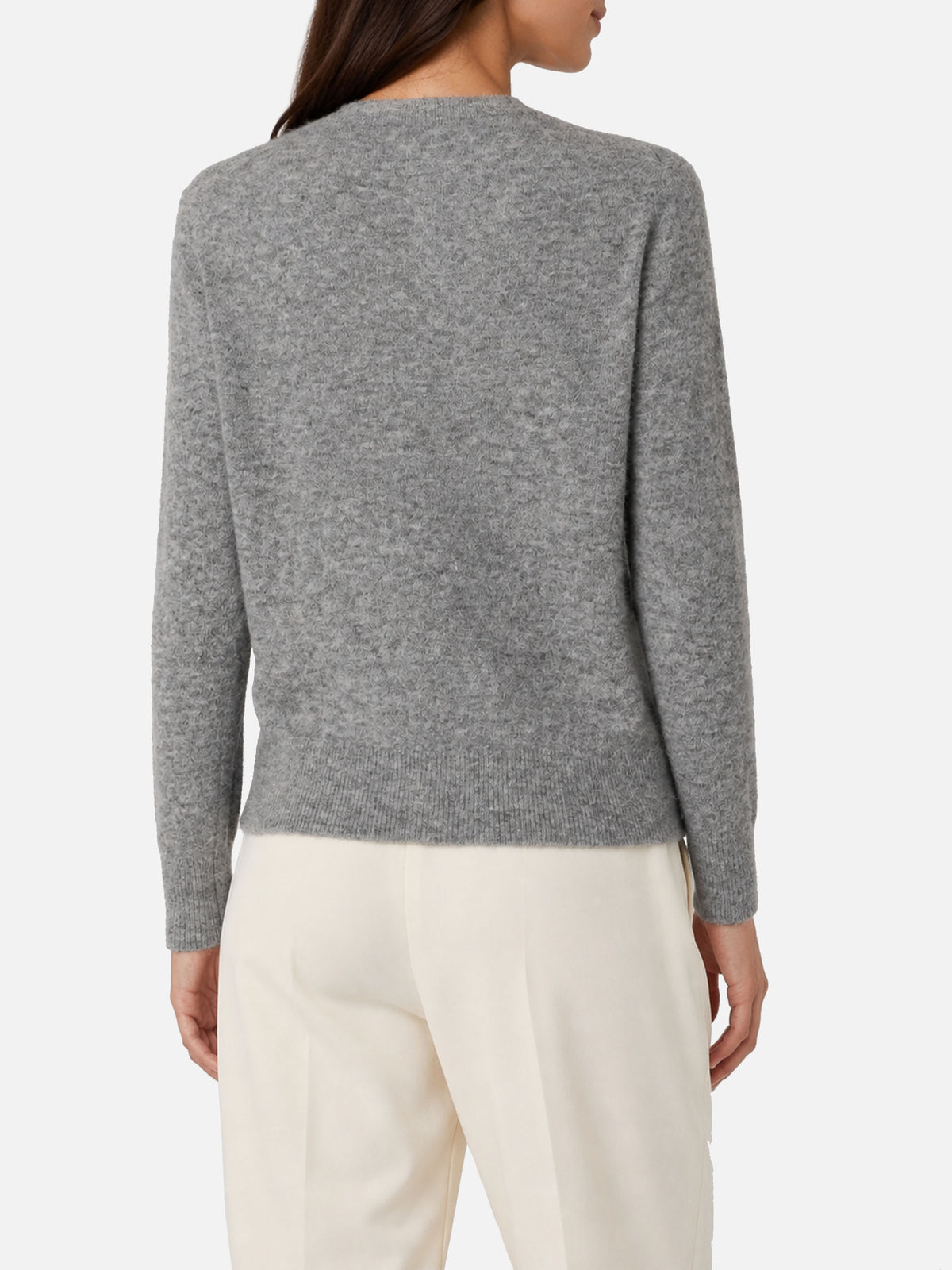 Cardigan Bellamy in maglia con strass grigio