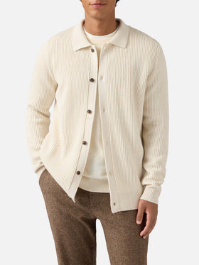 White pure-wool cardigan Bolton