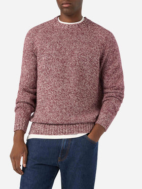 Red Blunt wool crewneck with mouliné knit