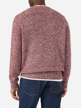 Red Blunt wool crewneck with mouliné knit