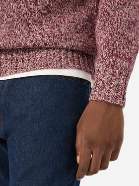 Red Blunt wool crewneck with mouliné knit