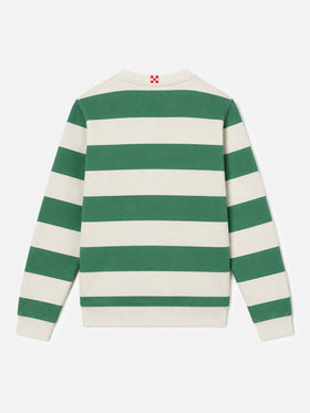 Sudadera de niño a rayas Bobby con bordado St. Barth 
