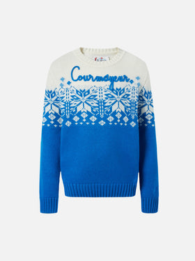 Bombardino Jr Pullover mit Courmayeur- und Fair-Isle-Jacquard