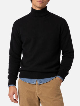 Bond black cashmere blend turtleneck sweater