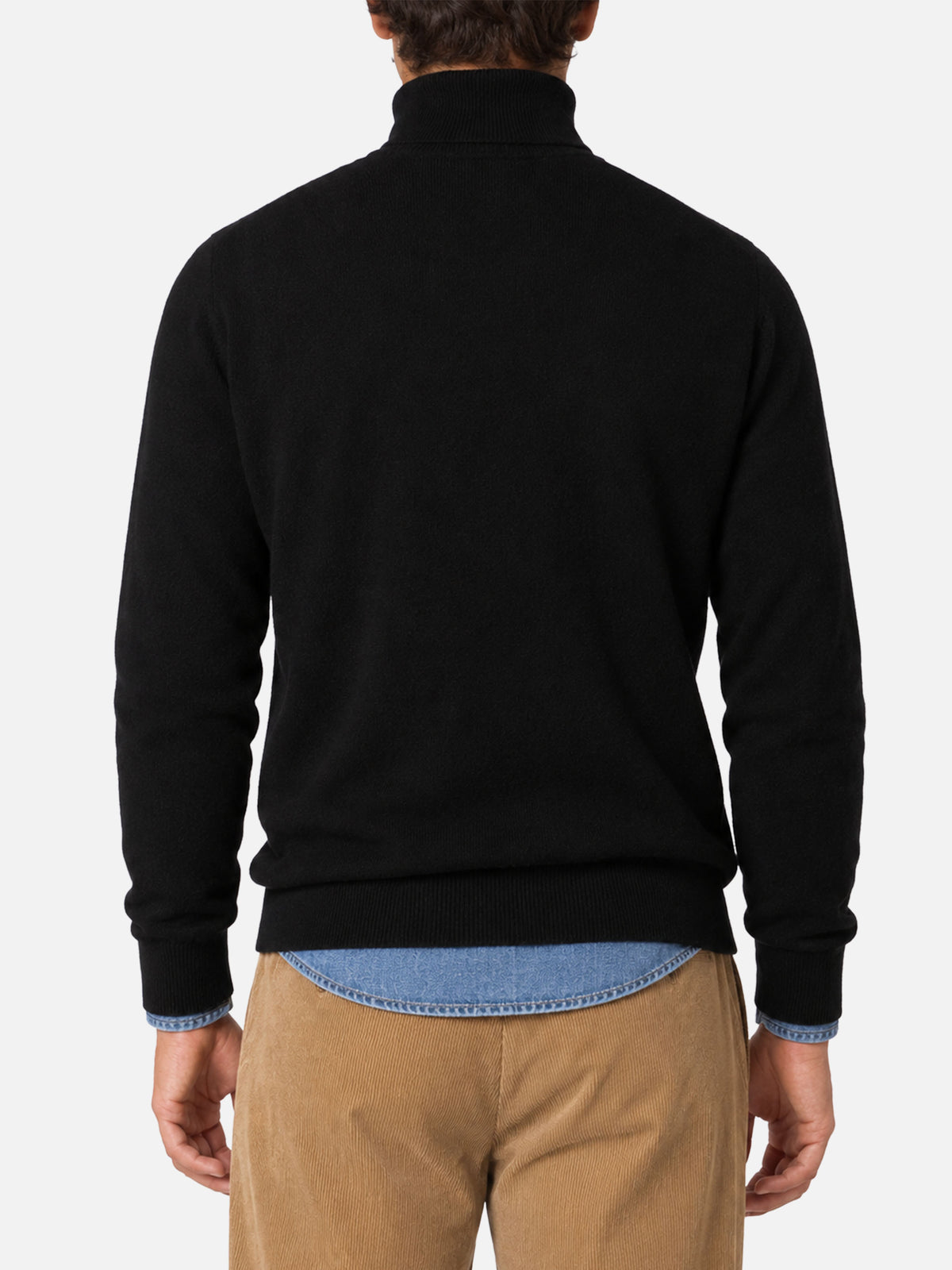 Bond black cashmere blend turtleneck sweater