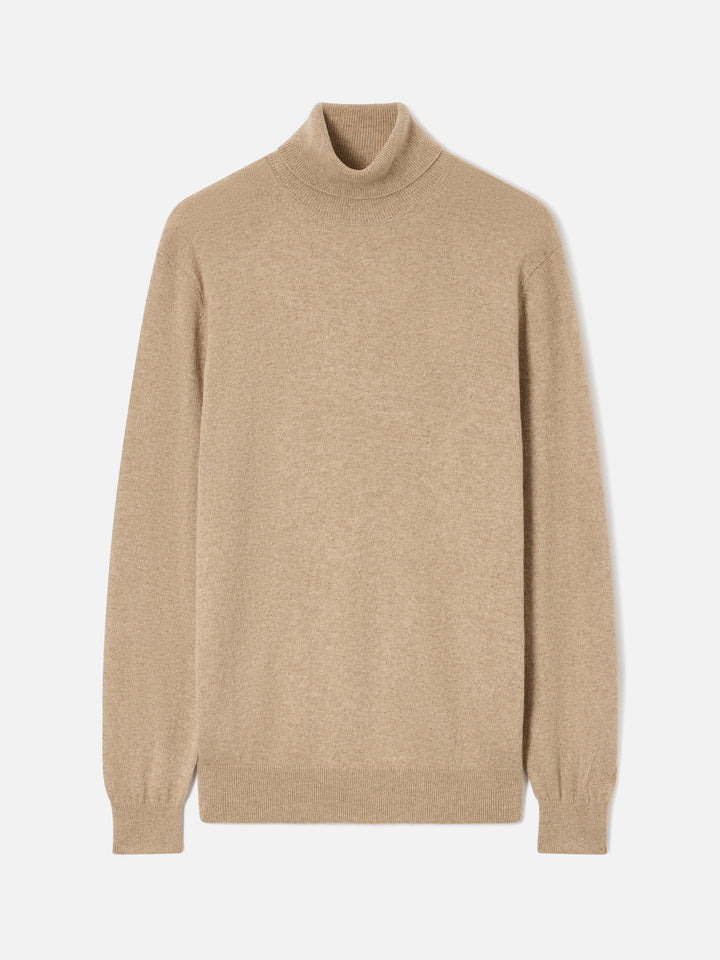 Col montant Bond en cachemire camel 