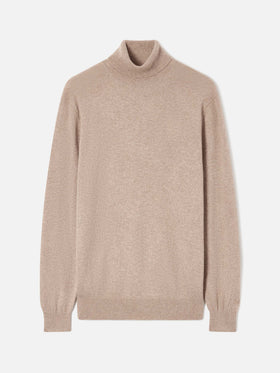 Col montant Bond en cachemire camel 