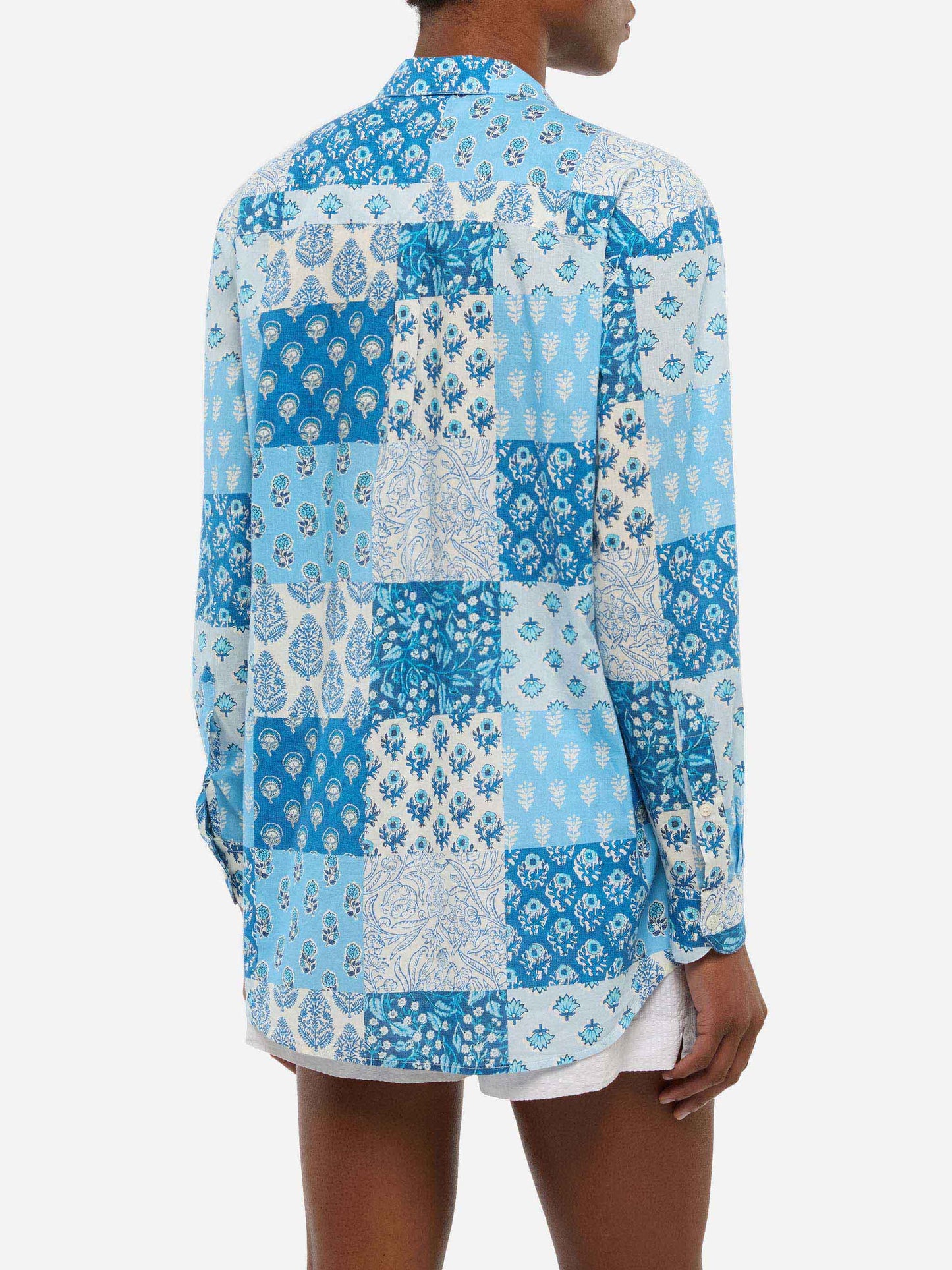 Brigitte camicia in cotone con stampa floreale