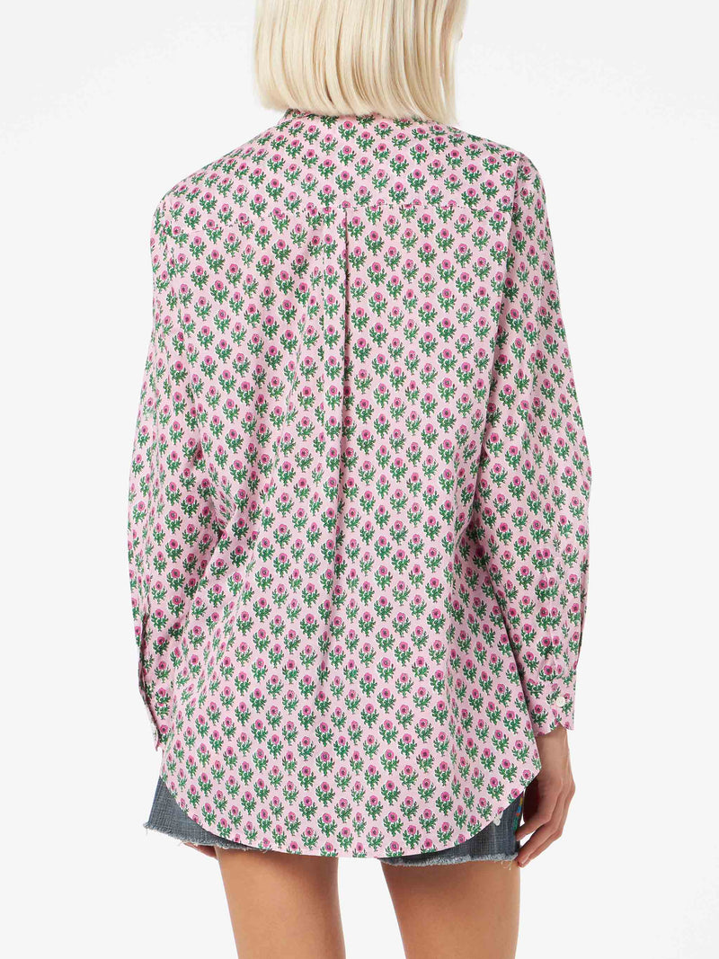 Damen Baumwollshirt Brigitte mit Blumenprint