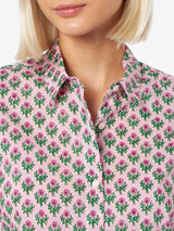 Damen Baumwollshirt Brigitte mit Blumenprint