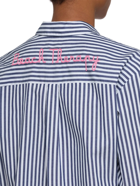 Brigitte camicia in cotone a righe con ricamo Saint Barth Beach Club