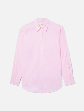 Brigitte seersucker shirt with pink stripes