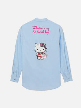 Camicia Brigitte azzurra con stampa Hello Kitty | Special Edition
