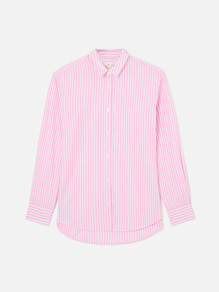 Brigitte pink striped shirt with Snoopy print | Special Edition