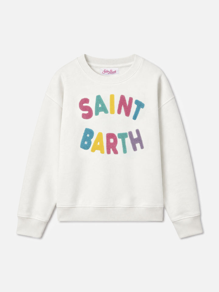 Sudadera para niña Briony con parche de rizo multicolor Saint Barth 