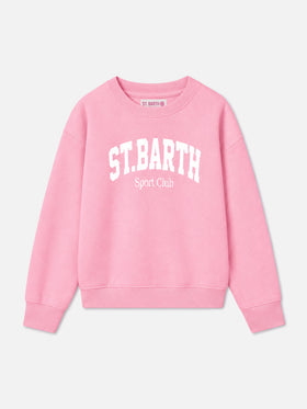 Felpa Briony rosa con stampa St. Barth Sport Club