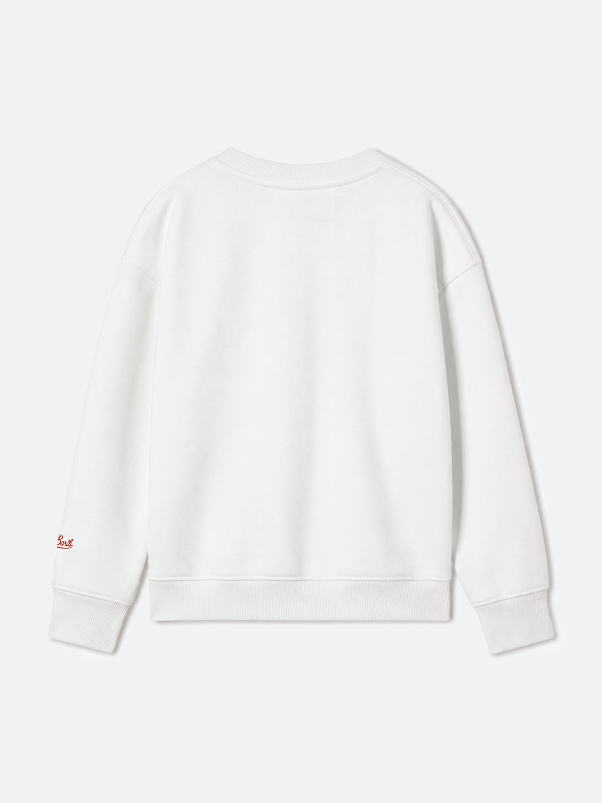 Weißes Crewneck-Sweatshirt für Mädchen mit Ginger Cane Patches 