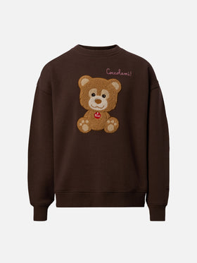 Briony crewneck sweatshirt with Trudi bear terry patch | TRUDI SPECIAL EDITION
