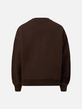 Briony crewneck sweatshirt with Trudi bear terry patch | TRUDI SPECIAL EDITION