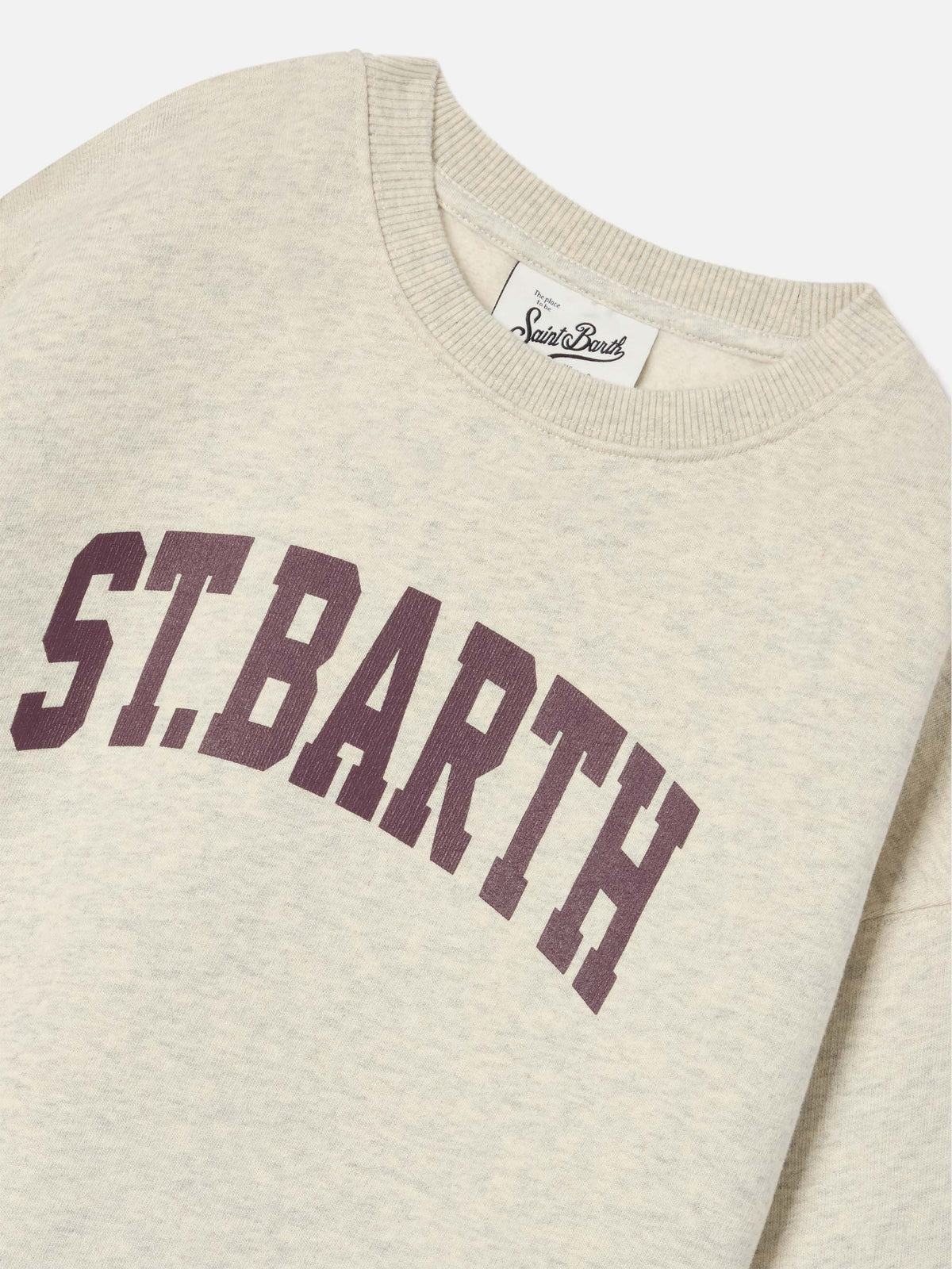 Sudadera gris de mezcla de algodón Briony con estampado St. Barth 