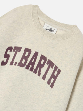 Sudadera gris de mezcla de algodón Briony con estampado St. Barth 