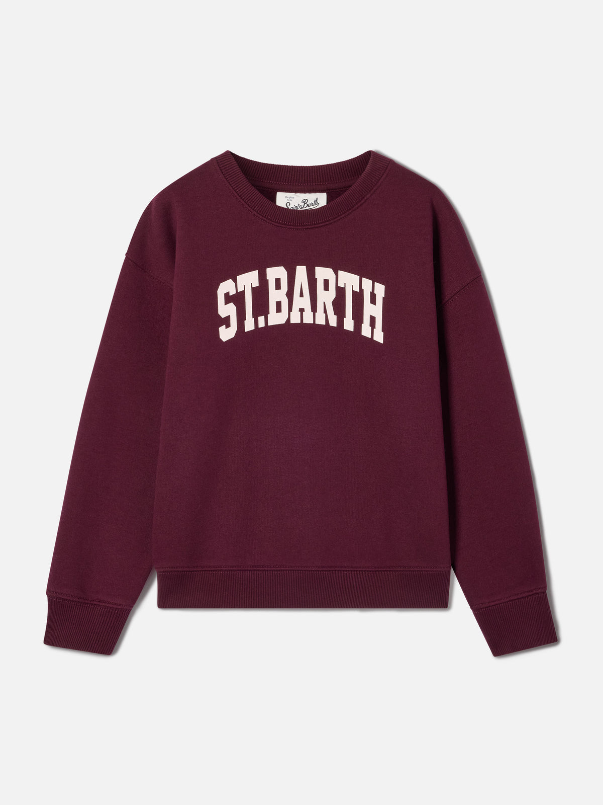Sudadera de mezcla de algodón Burgundy Briony con estampado St. Barth 