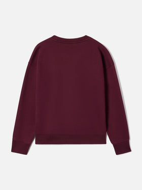 Sudadera de mezcla de algodón Burgundy Briony con estampado St. Barth 