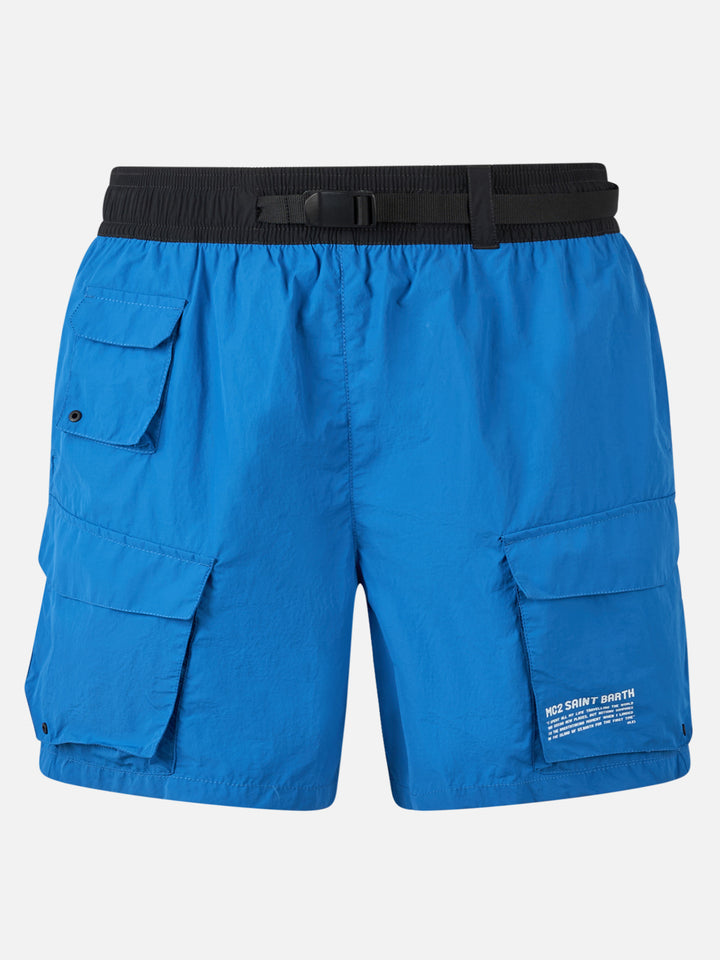 Costume da bagno Buddy bluette con tasche