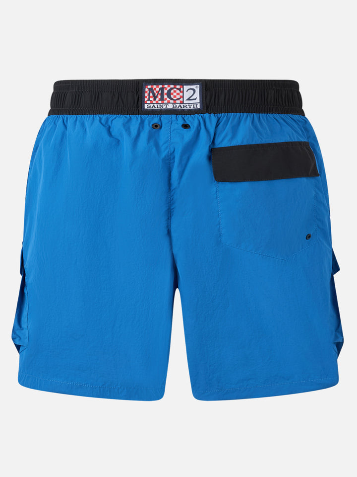 Costume da bagno Buddy bluette con tasche