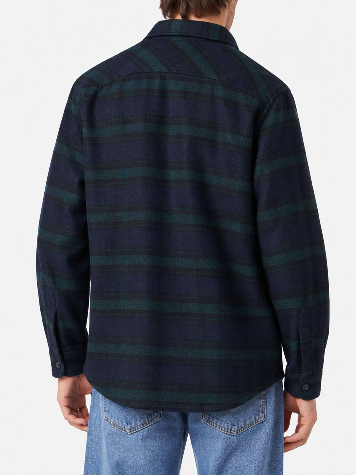 Burton tartan overshirt with patches