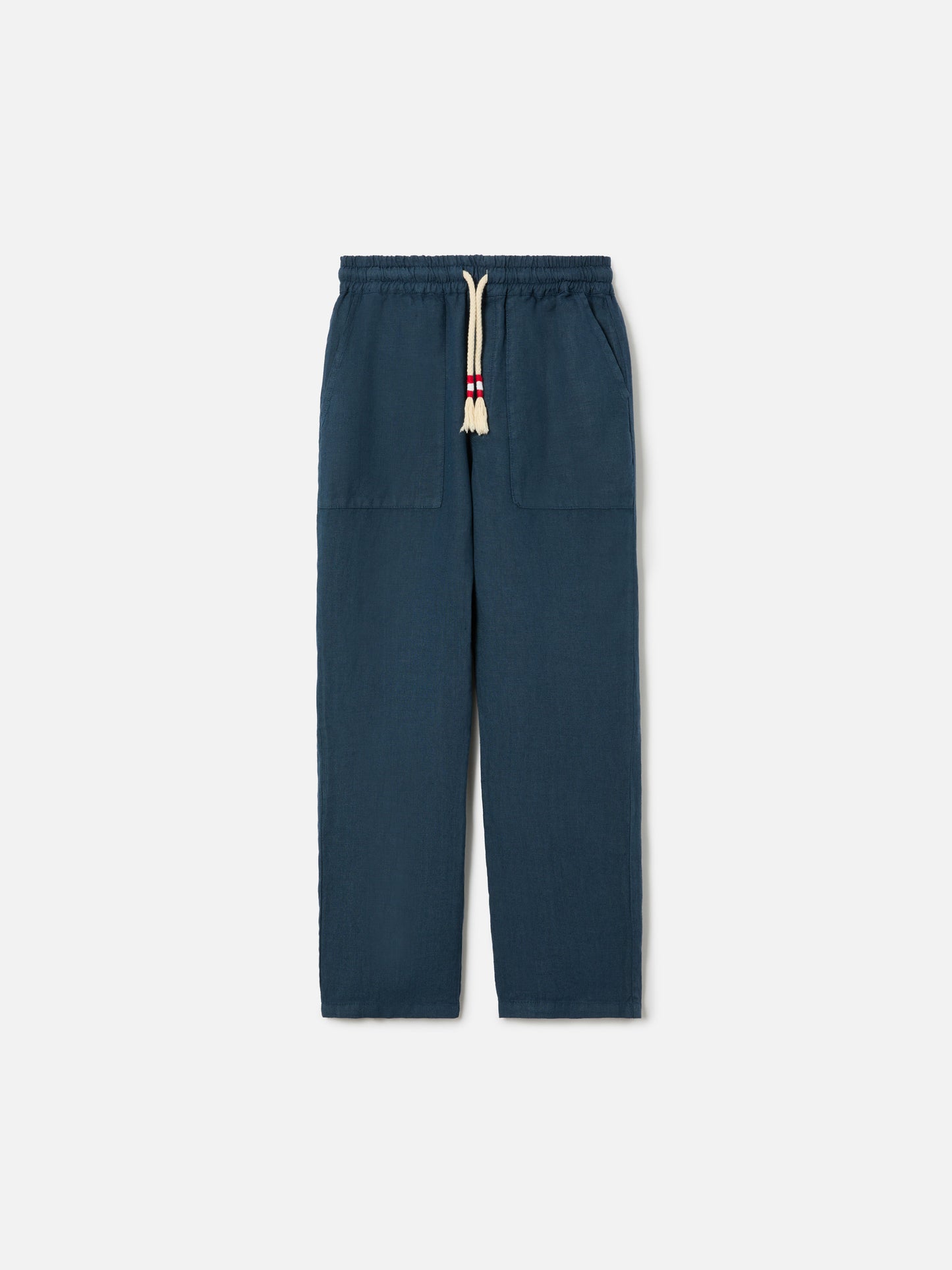 Navy blue Calais Jr pants in linen