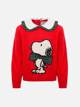 Girl red sweater Calia with Snoopy patch | SNOOPY PEANUTS SPECIAL EDITION