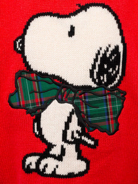 Maglione rosso da bambina Calia con toppa Snoopy | SNOOPY PEANUTS SPECIAL EDITION