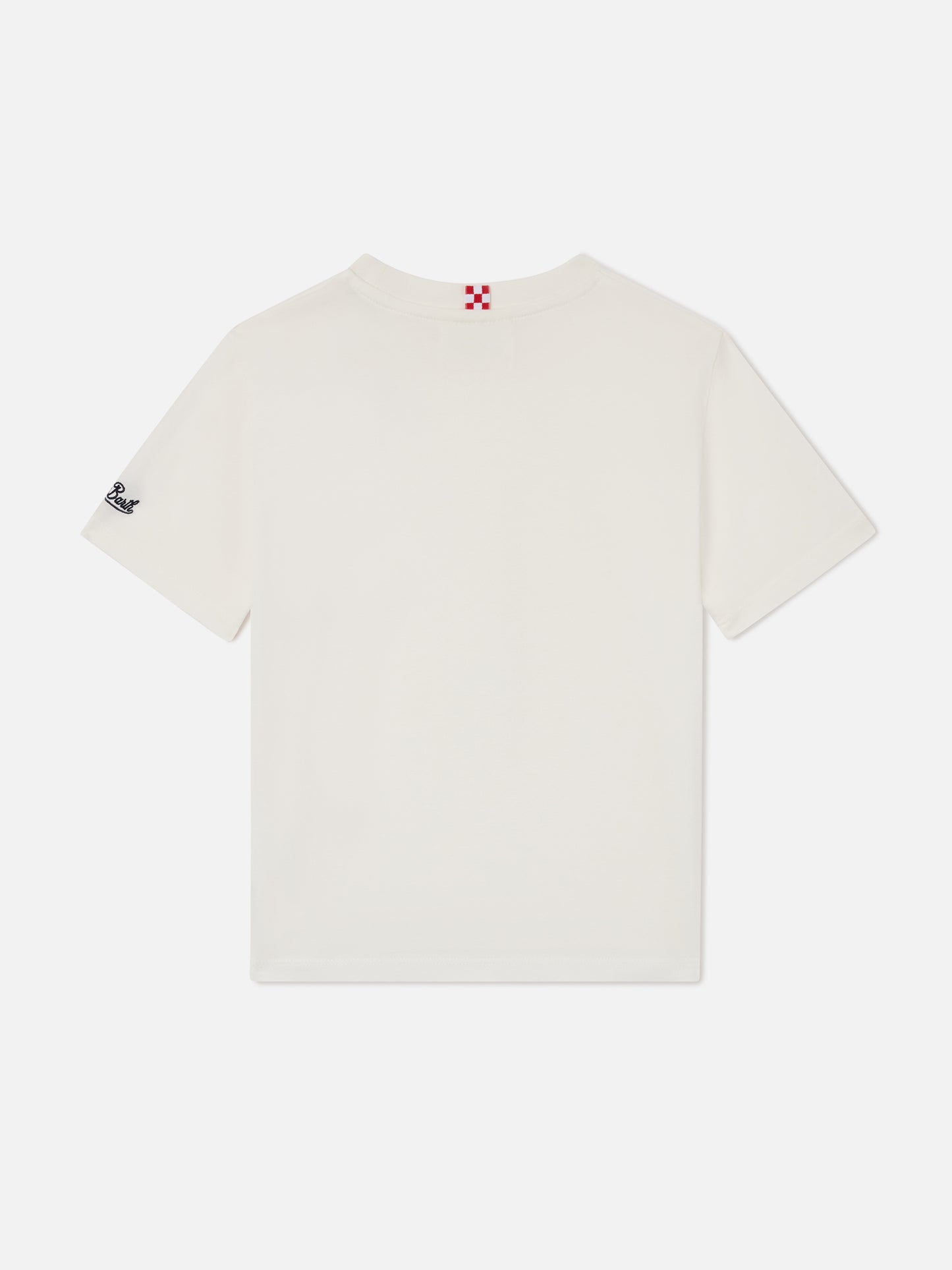 Camiseta Cameron en blanco con bordado del monograma SB 