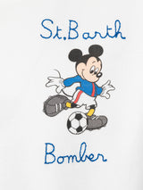 Schweres Baumwoll-T-Shirt für Jungen mit Cameron Mickey-Aufdruck und St. Barth Bomber-Stickerei | DISNEY SPECIAL EDITION