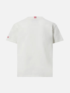 Heavy cotton t-shirt Cameron with skater dinosaur print