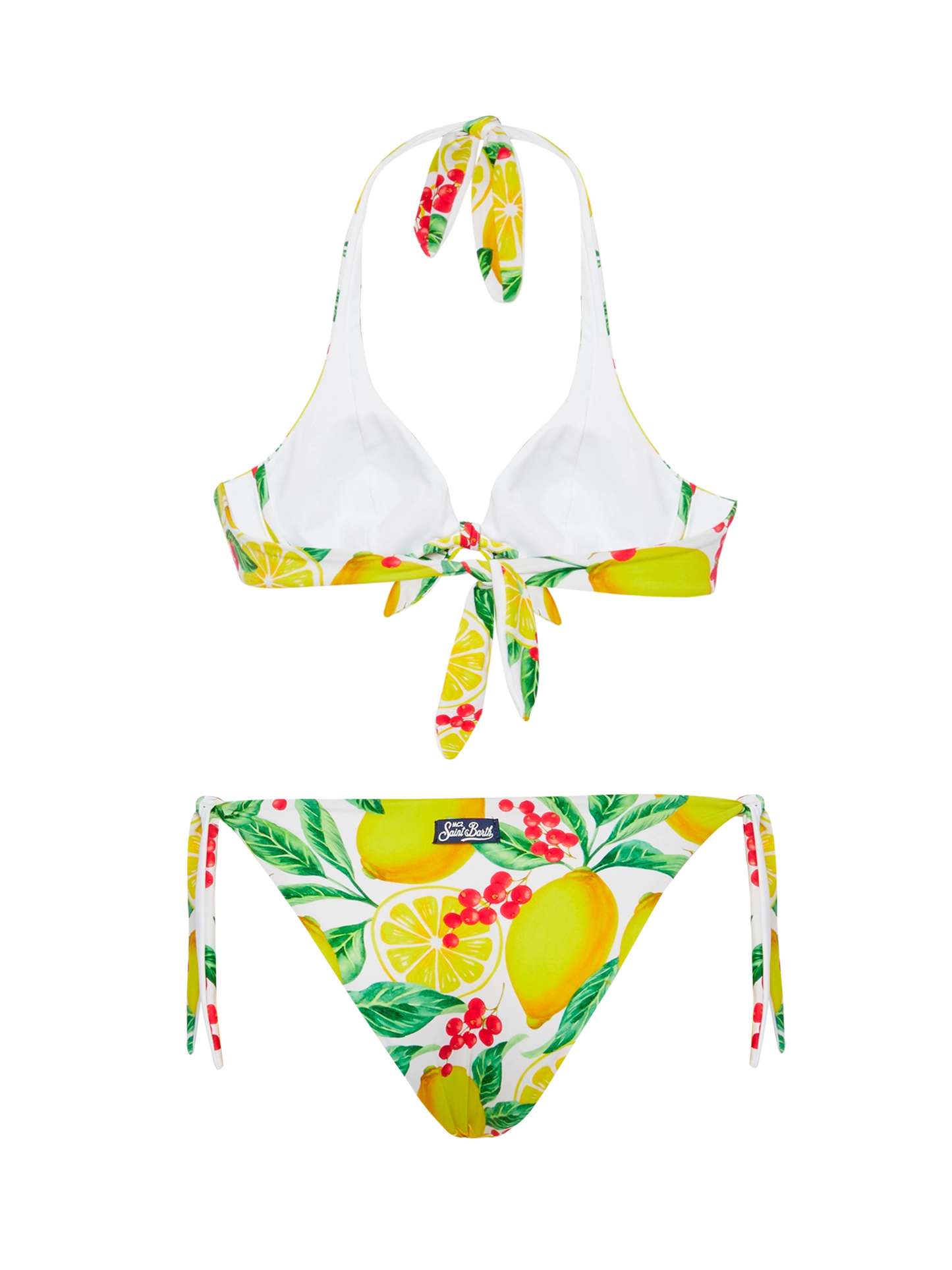 Bikini a bralette Camille Yali con stampa limoni