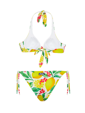 Bikini a bralette Camille Yali con stampa limoni